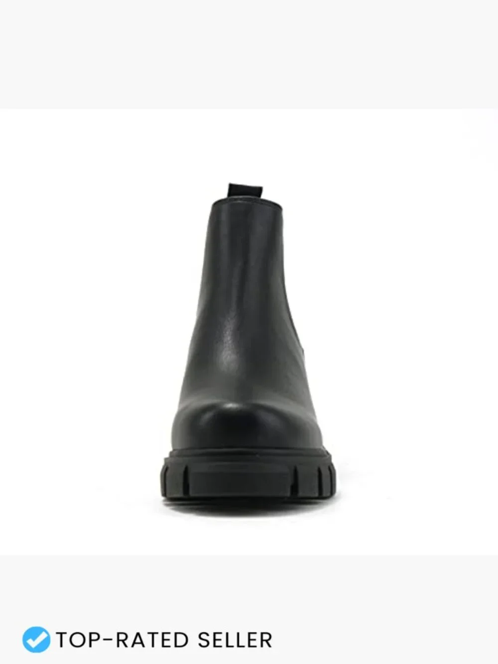 Lug Sole Mid Heel Chelsea Ankle Bootie Double Elastic Gore Pull On